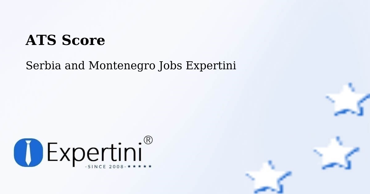 Resume ATS Score & Job Description Match Tool – Thunder Bay - Serbia and Montenegro Jobs Expertini
